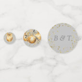 金ゴールドグレイ結婚クリスマス コンフェッティ (裏面)