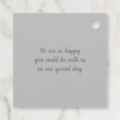 金ゴールドグレイ結婚クリスマス フェイバータグ (裏面)