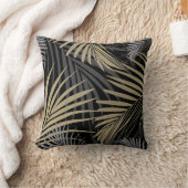 金ゴールドグレイ離れパームズドリーム – カリ夏の雰囲気#1 クッション (ブランケット)