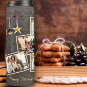 金ゴールドグレイ6写真テンプレート&文字クリスマス タンブラー