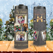 金ゴールドグレイ6写真テンプレート&文字クリスマス タンブラー