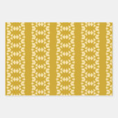 金ゴールドグレーとクリーパターン（の模様が）あるム ラッピングペーパーシート (正面3)