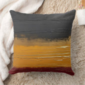 金ゴールドグレーとマルサラのグラデーション クッション (ブランケット)