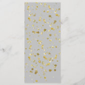 金ゴールドグレーの結婚クリスマスメニュー メニュー (裏面)