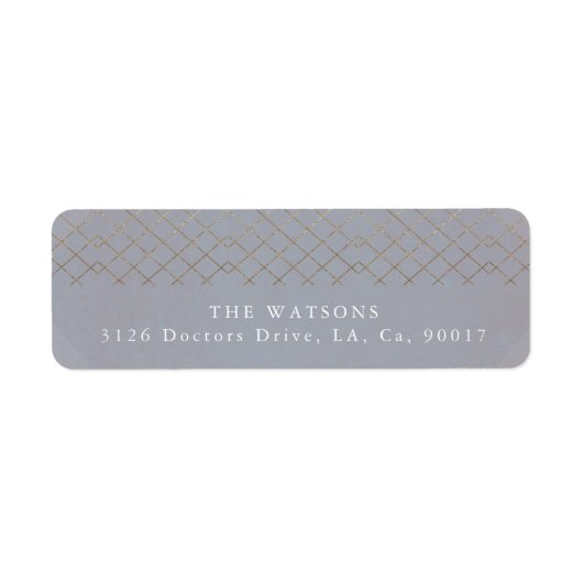 金ゴールドグレーエレガンスダイアモンドジオデコ結婚ズ ラベル (正面)