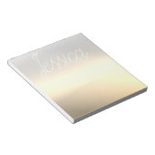 金ゴールドグレーグラデーショングラデーションとスクリプト ノートパッド (アングル)