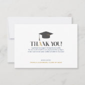 金ゴールドグレーサンキューユーレトロタイポグラフィ サンキューカード (正面)