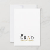 金ゴールドグレーサンキューユーレトロタイポグラフィ サンキューカード (裏面)