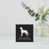 金ゴールドグレートダンドッグウォーカートレーナーパピーシッター スクエア名刺 (スタンド正面)