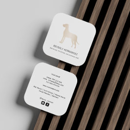 金ゴールドグレートダンドッグウォーカートレーナーパピーシッター スクエア名刺