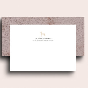 金ゴールドグレートダンドッグウォーカーモノグラエレガントム ノートカード