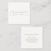 金ゴールドグレーフォイルの輝き スクエア名刺 (正面/裏面)