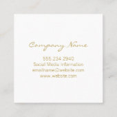 金ゴールドグレーフォイルの輝き スクエア名刺 (裏面)