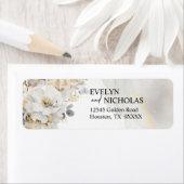 金ゴールドグレーフローラ牡丹結婚の花の戻り ラベル (インサイチュ)