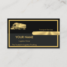 金ゴールドグレーブラックレトロ列輸送 名刺