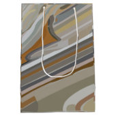 金ゴールドグレーマーブルストーンストライプズ ミディアムペーパーバッグ (裏面)