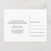 金ゴールドグレー新結婚しい計画の日付の変更 案内ポストカード (裏面)