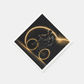 金ゴールドグローネオンバイクライトトレイル スタンダードカクテルナプキン (角)