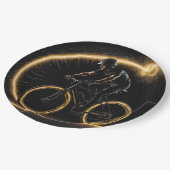 金ゴールドグローネオンバイクライトトレイル ペーパープレート (アングル)