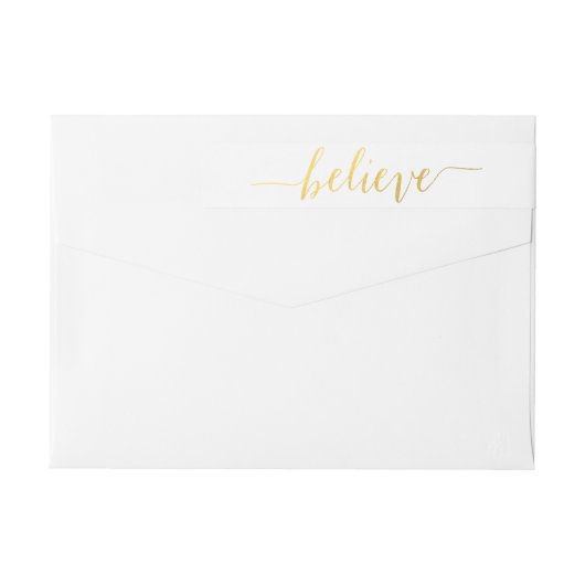 金ゴールドグ信じラムホリディフォト差出人住所 ラップアラウンドラベル (裏面)