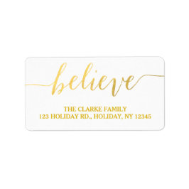 金ゴールドグ信じラム |休日の住所 シール