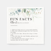 金ゴールドグ葉リービアおもしろい事実結婚の スタンダードカクテルナプキン (正面)