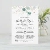 金ゴールドグ葉リー習書リハーサルディナー 招待状 (スタンド正面)