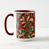 金ゴールドグ離れリードのクリスマスホリデーマグ マグカップ (左)