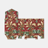 金ゴールドグ離れリード赤クリスマスホリデーギフトボックス フェイバーボックス (折り畳みなし)