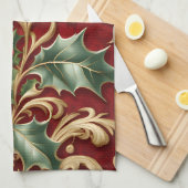 金ゴールドグ離れリーンホリデーキッチンタオル キッチンタオル (四つ折り)