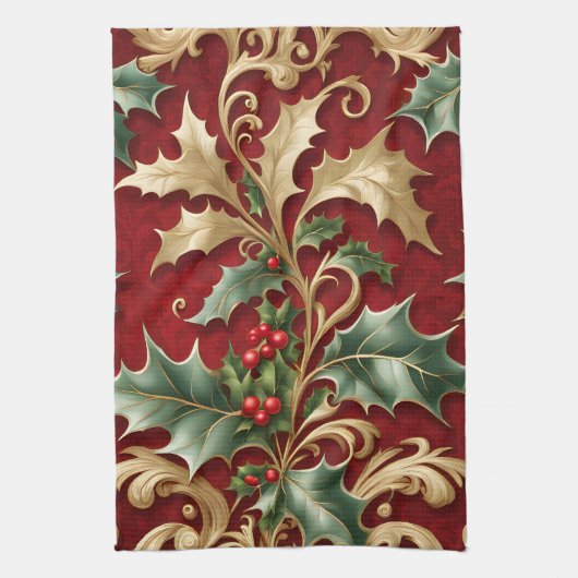 金ゴールドグ離れリーンホリデーキッチンタオル キッチンタオル (縦)