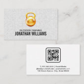 金ゴールドケトルベルロゴ |フィットネス 名刺 (正面/裏面)