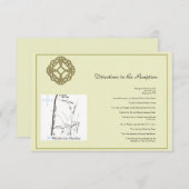 金ゴールドケルトの永遠結婚の結び目の方向 エンクロージャーカード (正面/裏面)