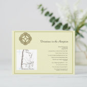 金ゴールドケルトの永遠結婚の結び目の方向 エンクロージャーカード (スタンド正面)