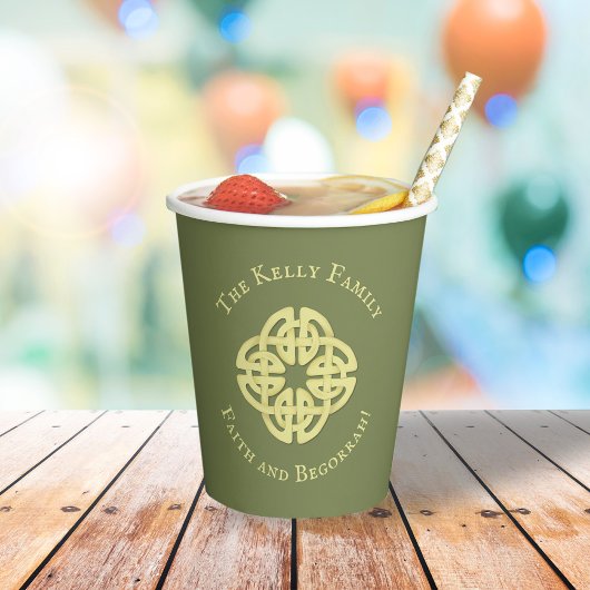 金ゴールドケルトクラシッククロス信仰とベゴラ 紙コップ