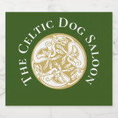 金ゴールドケルトドントリオカスタムクラシックラウンド ビールラベル (シングルラベル)