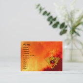 金ゴールドケルトハートジュエル、ルビージェムレッドイエロースカイ 名刺 (スタンド正面)