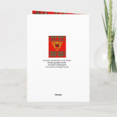 金ゴールドケルトハート、ルビー、赤緑色スコットランドタータンチェック シーズンカード (裏面)