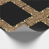 金ゴールドケルト十字巻き紙 ラッピングペーパー (角)