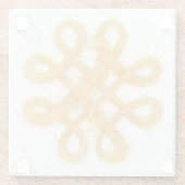 金ゴールドケルト結び目模様ガラスコースター ガラスコースター (裏面)