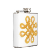 金ゴールドケルト結び目模様ビニール包まれたフラスコ フラスク (右)