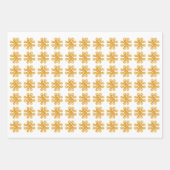 金ゴールドケルト結び目模様フラットシートラッピング紙 ラッピングペーパーシート (正面3)