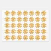 金ゴールドケルト結び目模様フラットシートラッピング紙 ラッピングペーパーシート (正面)