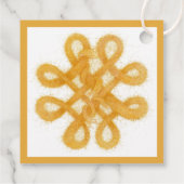 金ゴールドケルト結び目模様2"スクエアヤーンラベル フェイバータグ (裏面)