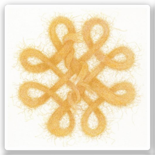 金ゴールドケルト結び目模様2"ビニールシール シール (正面)