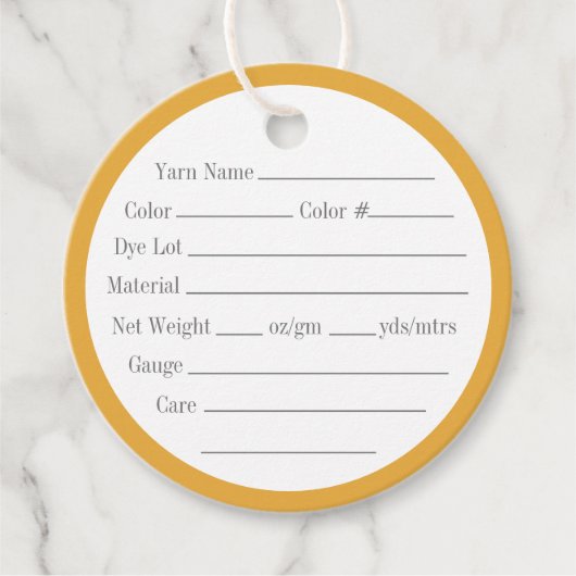 金ゴールドケルト結び目模様2"丸糸ラベル フェイバータグ (正面)