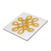 金ゴールドケルト結び目模様4.25インチ角セラミックタイル タイル (側面)