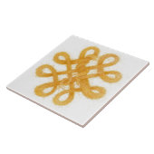 金ゴールドケルト結び目模様6"角セラミックタイル タイル (側面)