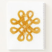 金ゴールドケルト結び目模様8.5x11スパイラルノートブック ノートブック (裏面)