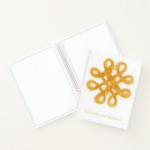 金ゴールドケルト結び目模様8.5x11スパイラルノートブック ノートブック (内部)